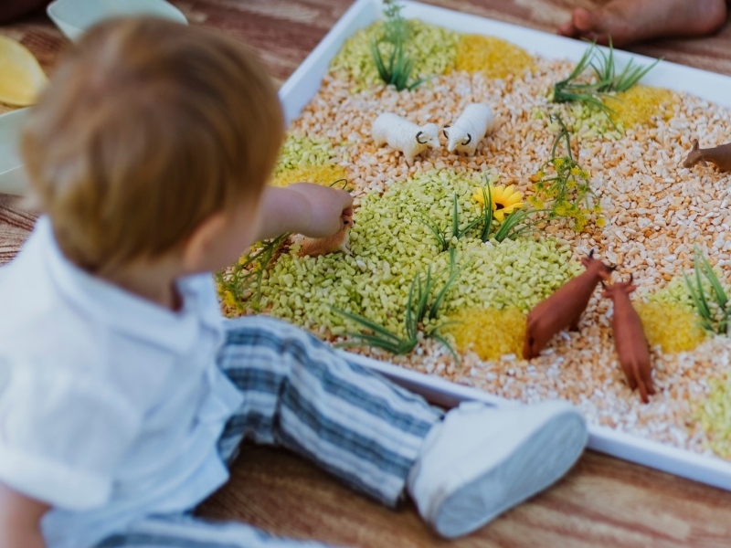 Mobile Messy Play party setup at a client venue
